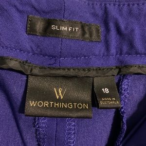 Worthington slim fit ankle length trousers